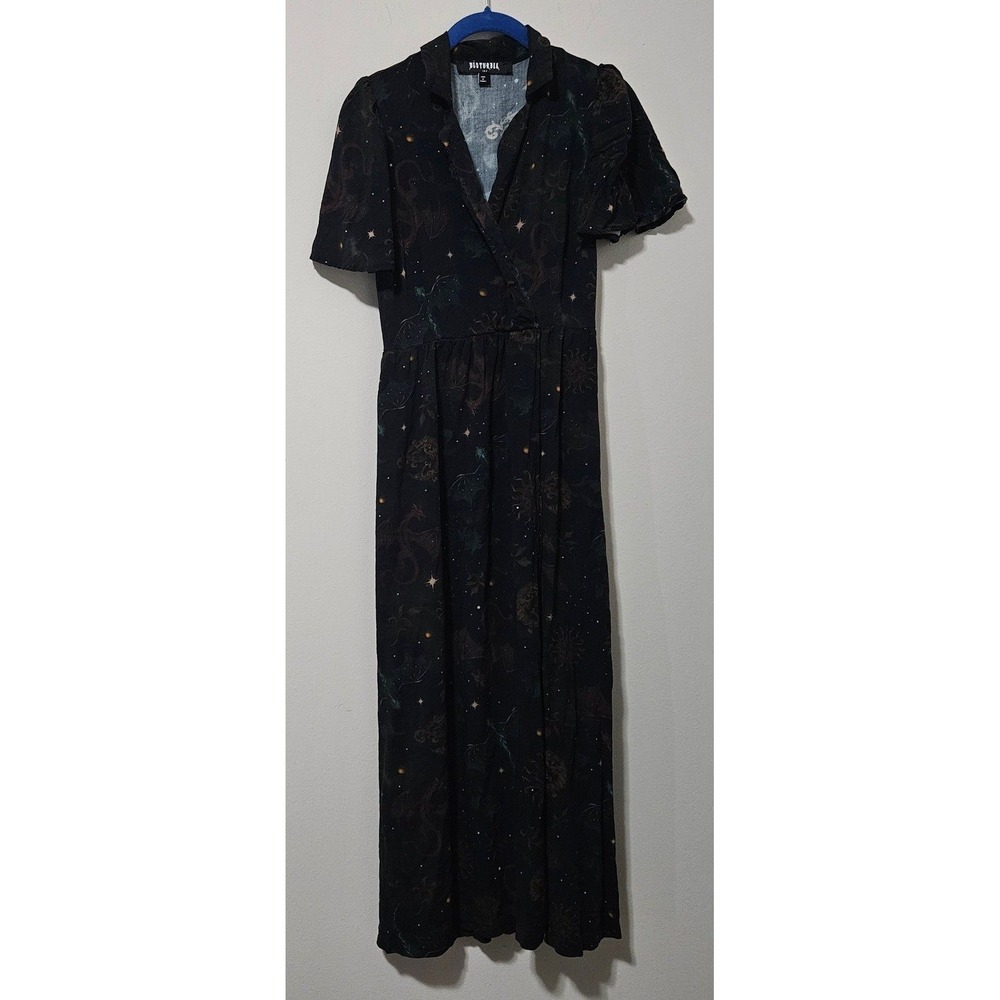 Disturbia Womens Phoenix Dragon Wrap Midaxi Shirt Dress US Size 4